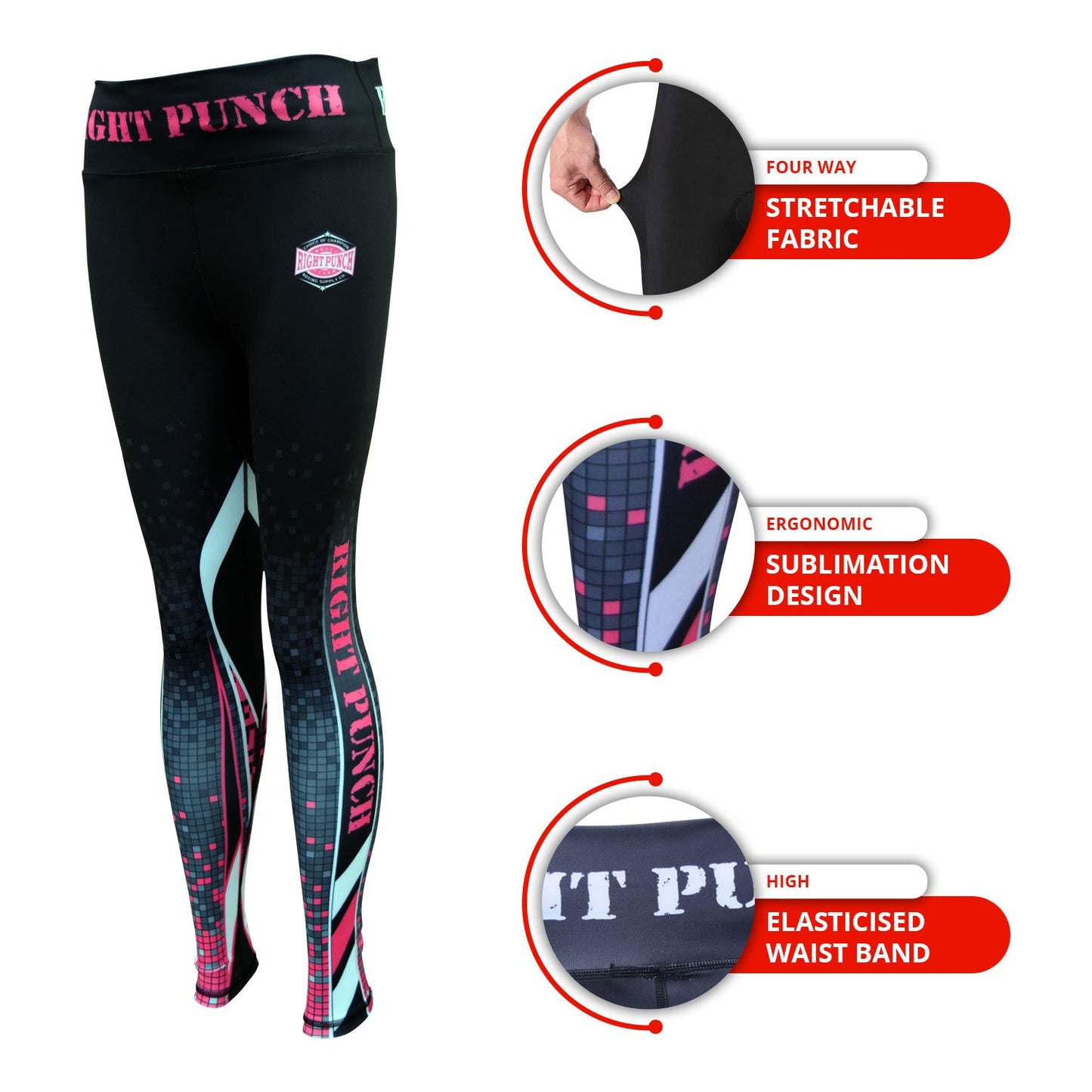 Top High Quality Women Leggings Fitness Sublimation Print - RightPunch Sports