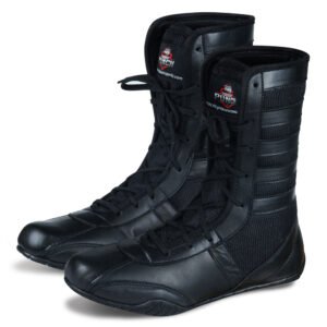 RightPunch Pro High-Top Boxing Boots - Black/Black