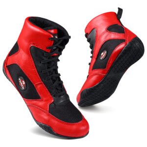 Red Men's Boxing and Wrestling Boots