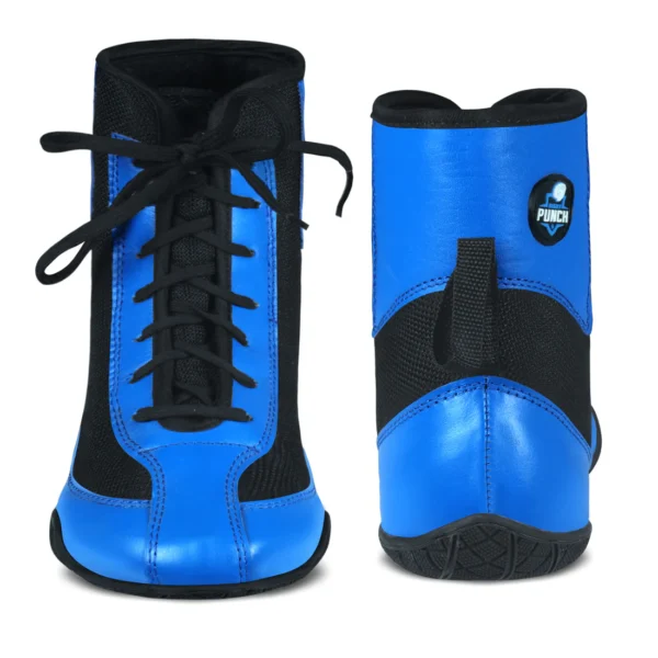 RightPunch Blue High-Top Boxing and Wrestling Shoes - Image 3