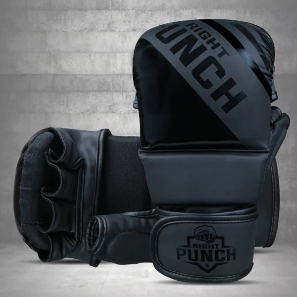 RightPunch Black MMA Shooter Gloves - Image 3
