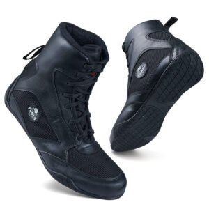 Black Men's Boxing and Wrestling Boots