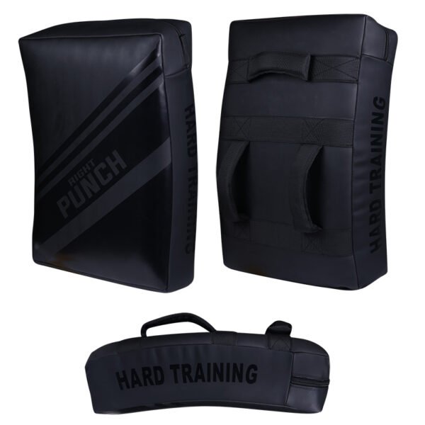 RightPunch MMA Curved Kick Shield Black