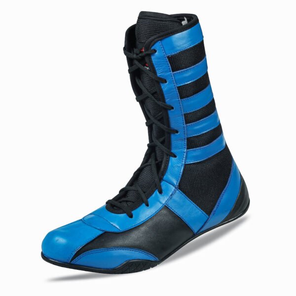 RightPunch Pro High-Top Boxing Boots - Blue/Black - Image 9