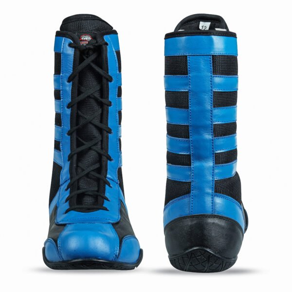 RightPunch Pro High-Top Boxing Boots - Blue/Black - Image 4