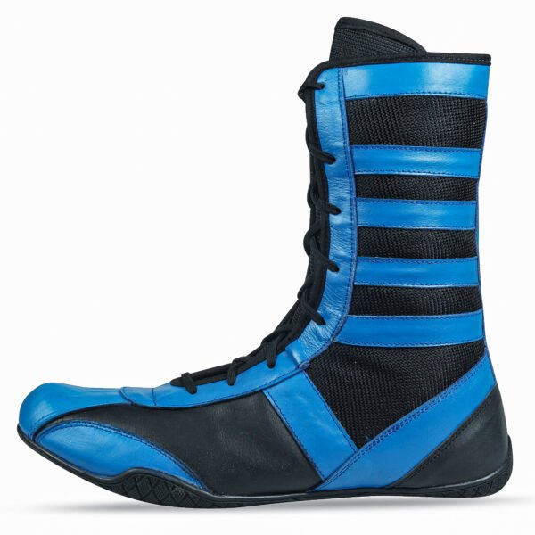 RightPunch Pro High-Top Boxing Boots - Blue/Black - Image 7