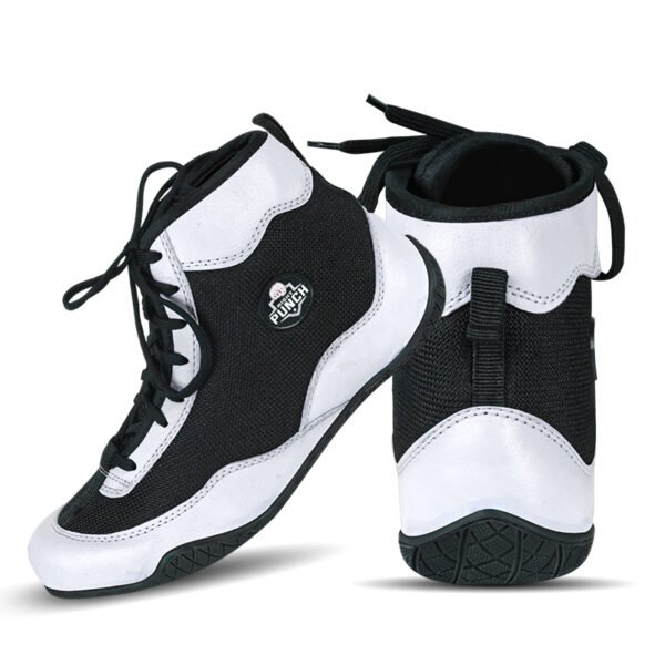 RightPunch White Breathable Leather Boxing and Wrestling Shoes - Image 5