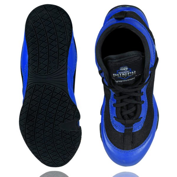 RightPunch Blue Breathable Leather Boxing and Wrestling Shoes - Image 3