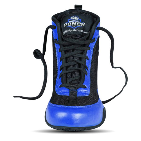 RightPunch Blue Breathable Leather Boxing and Wrestling Shoes - Image 5