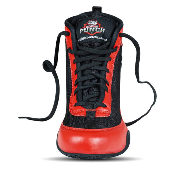 RightPunch Red Breathable Leather Boxing and Wrestling Shoes - Image 2