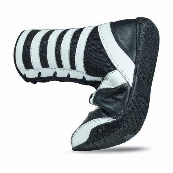 RightPunch Pro High-Top Boxing Boots - White/Black - Image 9