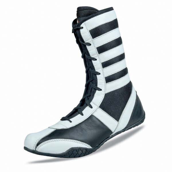 RightPunch Pro High-Top Boxing Boots - White/Black - Image 8