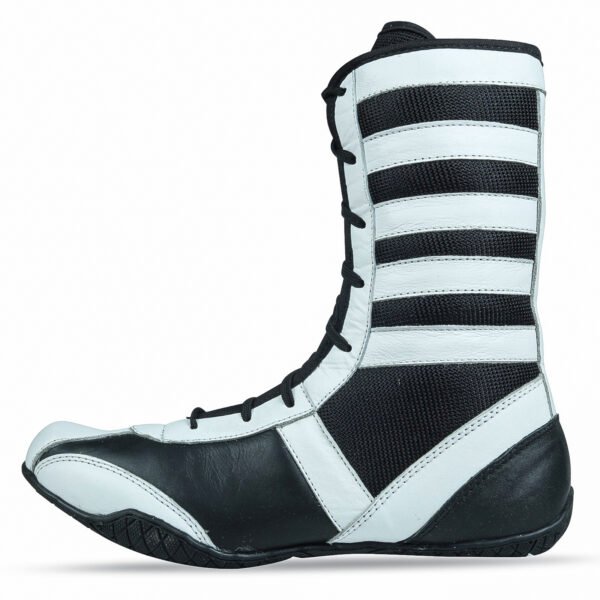 RightPunch Pro High-Top Boxing Boots - White/Black - Image 6