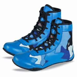 RightPunch Blue Camo Shoes for Boxing and Wrestling
