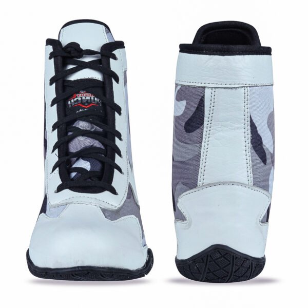 RightPunch White Camo Shoes for Boxing and Wrestling - Image 4