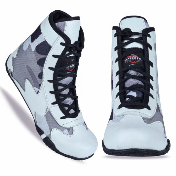 RightPunch White Camo Shoes for Boxing and Wrestling - Image 2