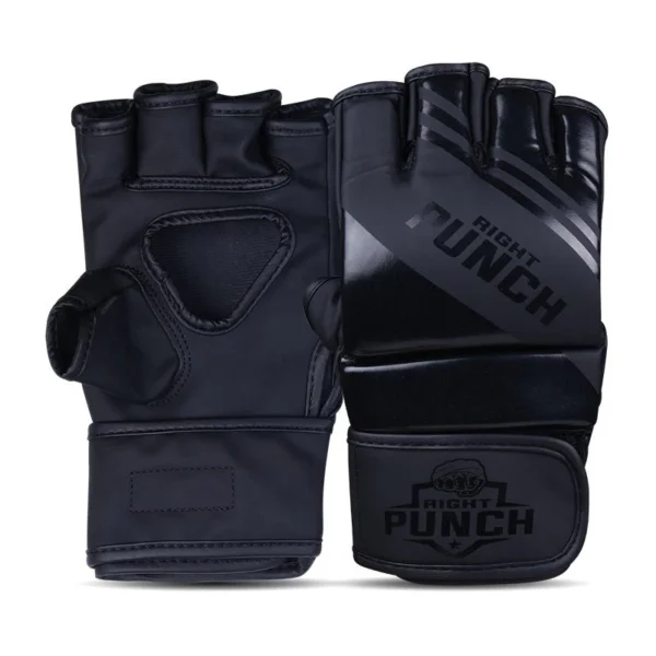 RightPunch Black MMA Grappling Gloves