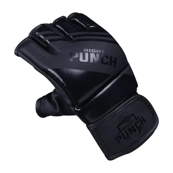 RightPunch Black MMA Grappling Gloves - Image 2