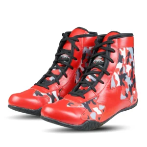 RightPunch Red Camo Shoes for Boxing and Wrestling