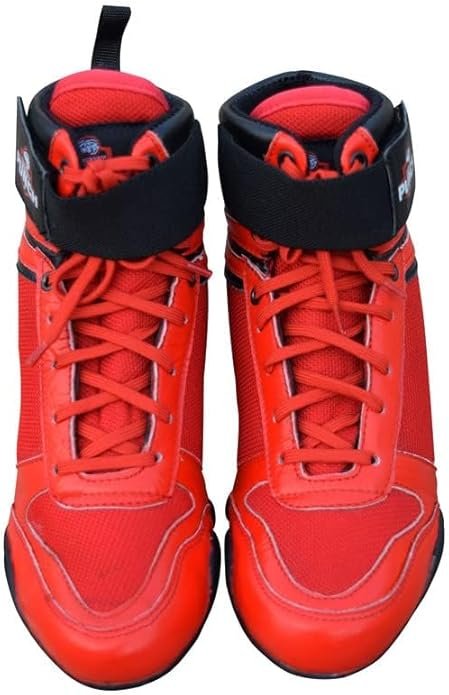 Red Breathable Leather Boxing Shoes 3 Red Breathable Leather Boxing Shoes - Image 3