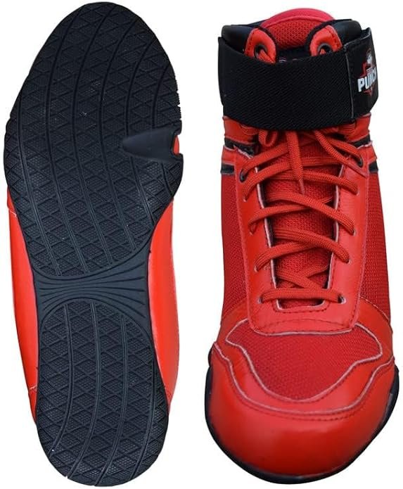 Red Breathable Leather Boxing Shoes 2 Red Breathable Leather Boxing Shoes - Image 2