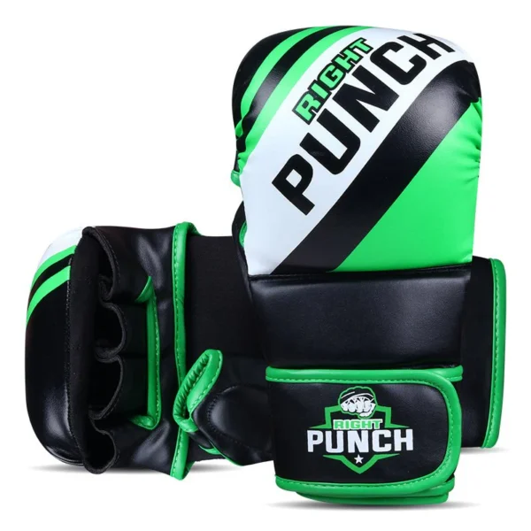 RightPunch Green MMA Shooter Gloves - Image 3