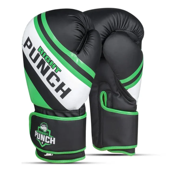 RightPunch Green Synthetic Leather Boxing Gloves - Image 7