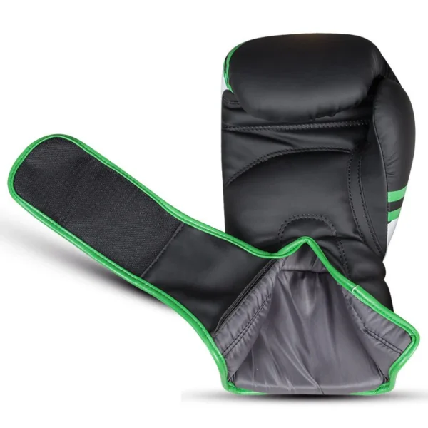RightPunch Green Synthetic Leather Boxing Gloves - Image 6