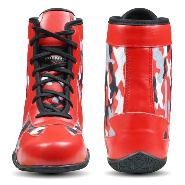 RightPunch Red Camo Shoes for Boxing and Wrestling - Image 5