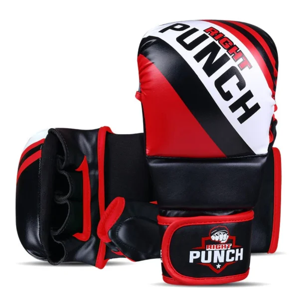 RightPunch Red MMA Shooter Gloves - Image 4