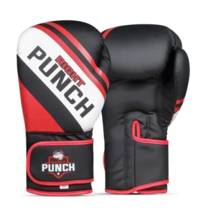 RightPunch Red Synthetic Leather Boxing Gloves