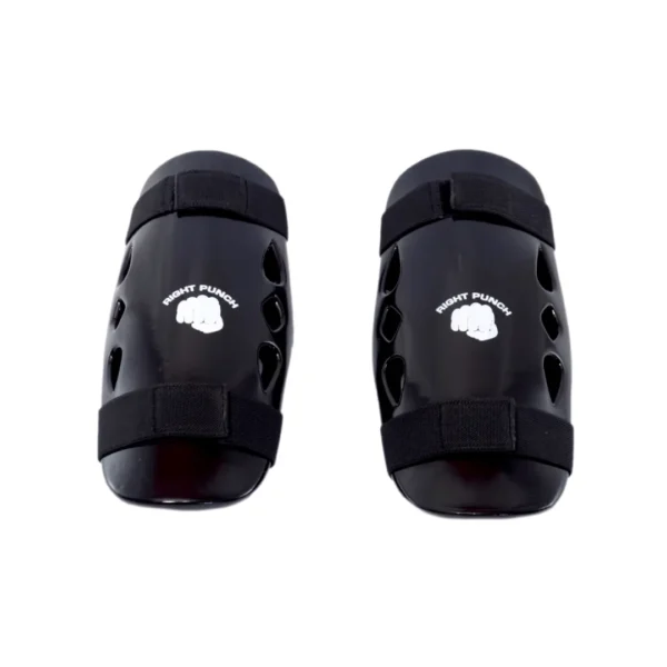RightPunch Black Shin Pads for Karate and Taekwondo