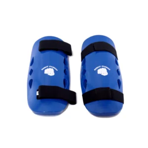 RightPunch Blue Shin Pads for Karate and Taekwondo