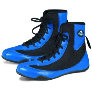 RightPunch Blue High-Top Boxing and Wrestling Shoes