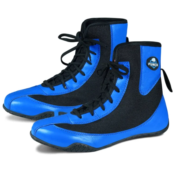 RightPunch Blue High-Top Boxing and Wrestling Shoes