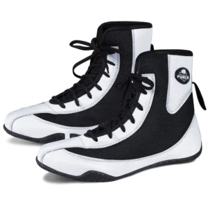 RightPunch White High-Top Boxing and Wrestling Shoes