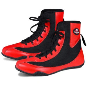 RightPunch Red High-Top Boxing and Wrestling Shoes