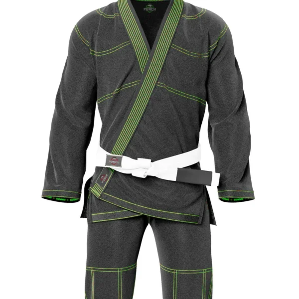RightPunch Gray BJJ Uniform With Free Belt - Image 2