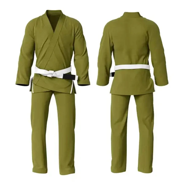 RightPunch Olive Green BJJ Uniform With Free Belt - Image 8