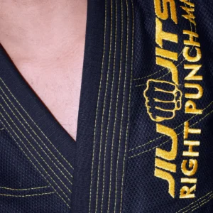 RightPunch Black Bjj Gi for Kids With Free Belt