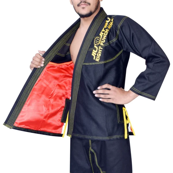 RightPunch Black Bjj Gi for Kids With Free Belt - Image 2