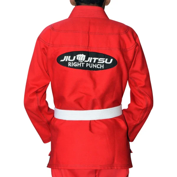 RightPunch Red Bjj Gi for Kids With Free Belt - Image 7