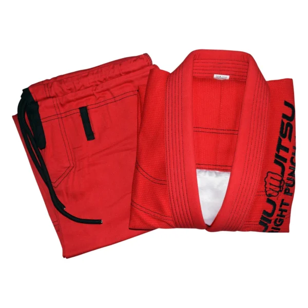 RightPunch Red Bjj Gi for Kids With Free Belt - Image 2