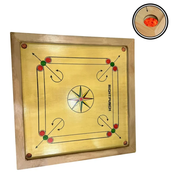 RightPunch Wooden Carrom Board Game Set - Image 2
