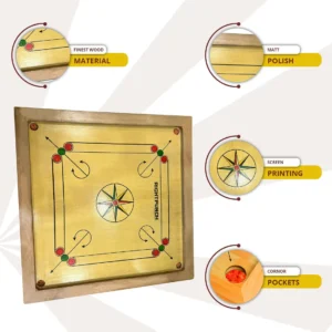 RightPunch Wooden Carrom Board Game Set