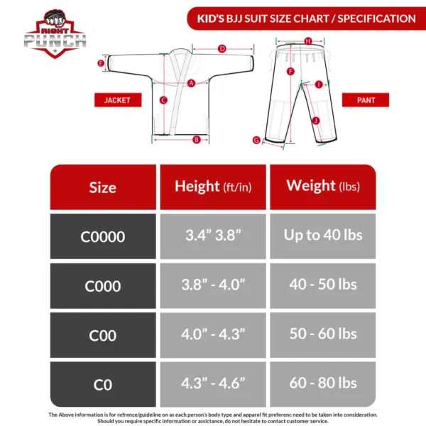 RightPunch Black Bjj Gi for Kids With Free Belt - Image 7