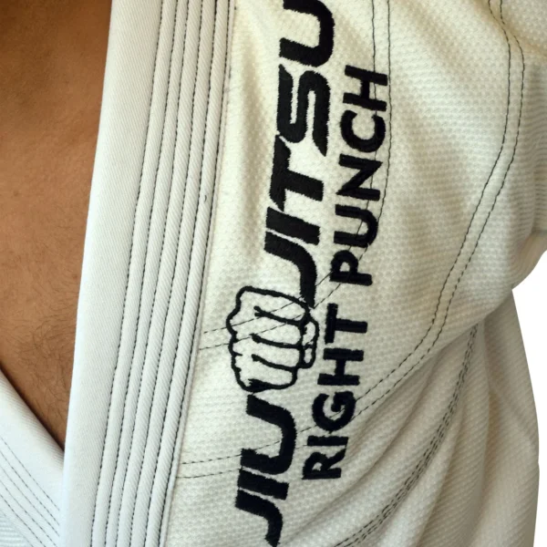 RightPunch White Bjj Gi for Kids With Free Belt