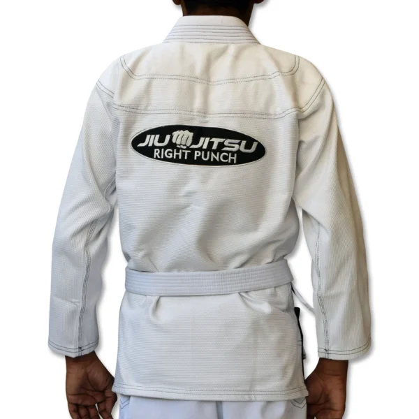 RightPunch White Bjj Gi for Kids With Free Belt - Image 4