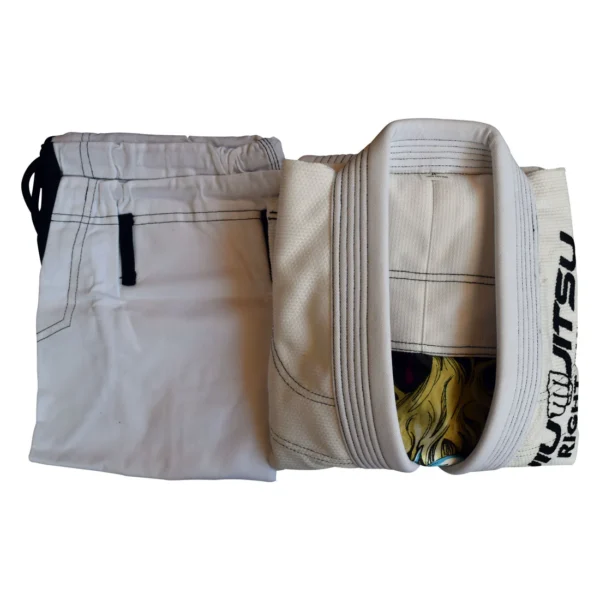 RightPunch White Bjj Gi for Kids With Free Belt - Image 7