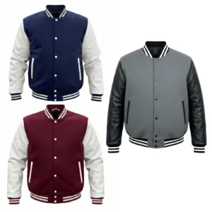 Men’s Varsity Letterman Baseball Bomber Jacket